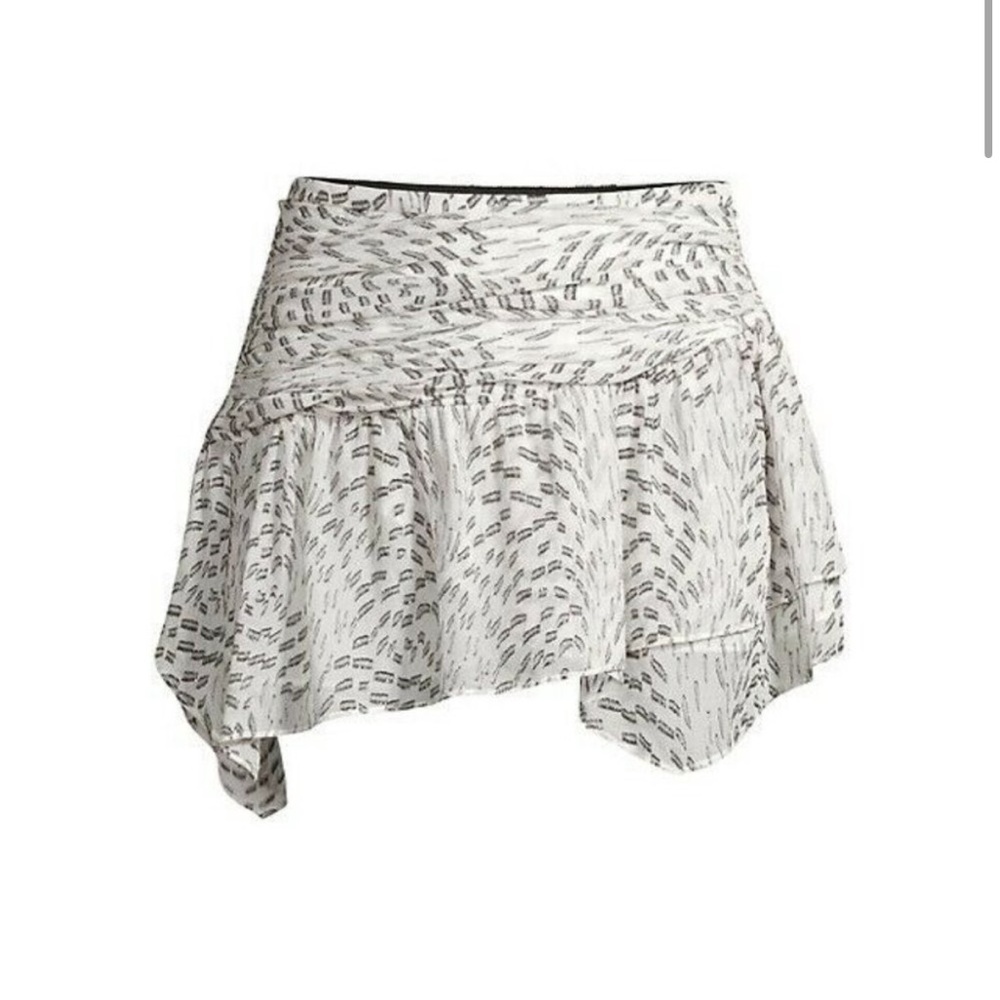 Ramy Brook White and Black Mini Skirt